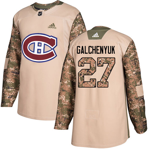 Adidas Canadiens #27 Alex Galchenyuk Camo Authentic Veterans Day Stitched NHL Jersey